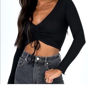 Princess Polly Pinch Me Top Black